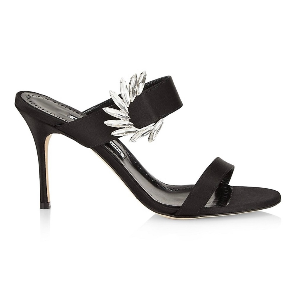 Manolo Blahnik Crystal-Embellished Sandals
